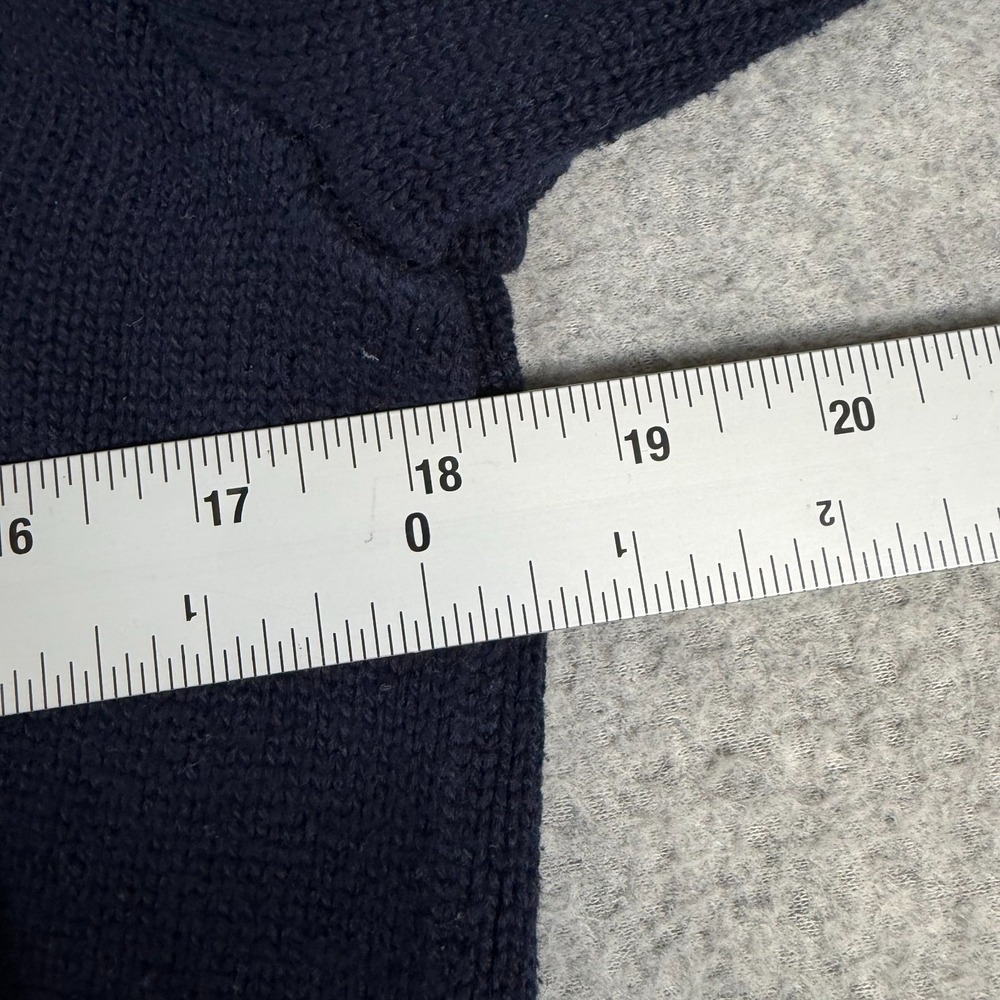 Vintage Polo Ralph Lauren Sweater Mens Small Blue Mock Neck Button - Picture 4 of 6